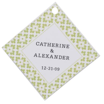 Personalized Favor Tags - Modern (Green)