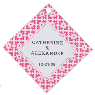 Personalized Favor Tags - Modern (Pink)