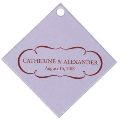 Personalized Favor Tags - Nameplate (Lavender)