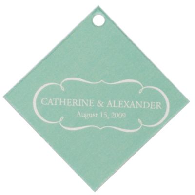 Personalized Favor Tags - Nameplate (Mint)