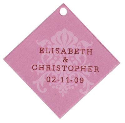 Personalized Favor Tags - Regal (Pink)