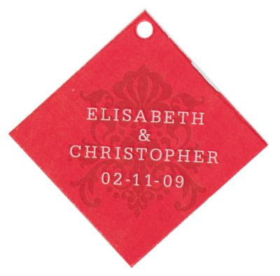 Personalized Favor Tags - Regal (Red)