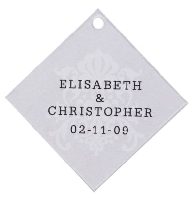 Personalized Favor Tags - Regal (Silver)