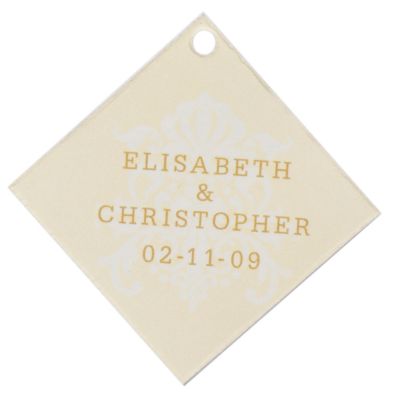 Personalized Favor Tags - Regal (Yellow)