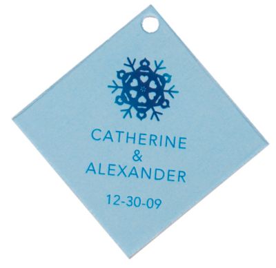Personalized Favor Tags - Snowflakes