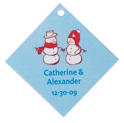 Personalized Favor Tags - Snow Love