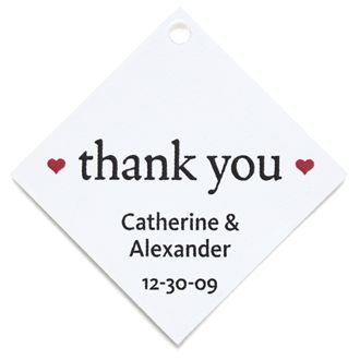 Personalized Favor Tags - Thank You