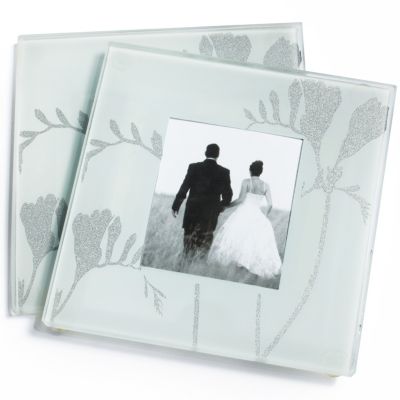 Freesia Photo Glass Coaster Favor Set