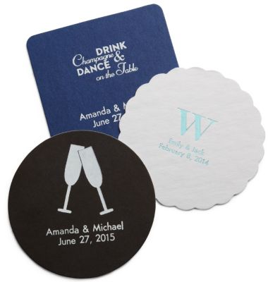 Deluxe Personalized Wedding Coasters