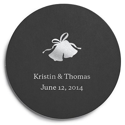 Deluxe Personalized Wedding Coasters - Bells