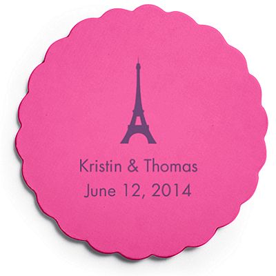 Deluxe Personalized Wedding Coasters - Paris