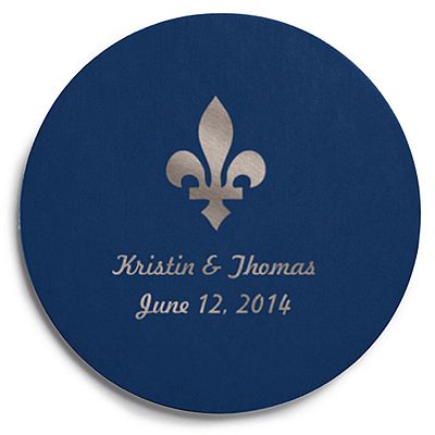 Deluxe Personalized Wedding Coasters - Flourish