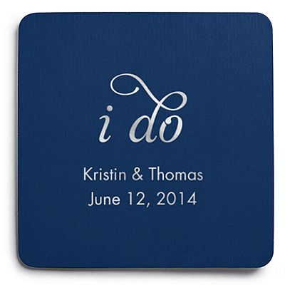 Deluxe Personalized Wedding Coasters - I Do