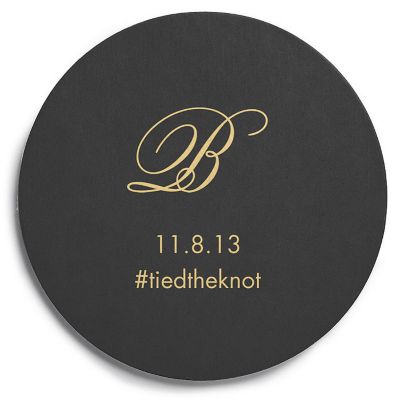 Deluxe Personalized Wedding Coasters - Script Monogram