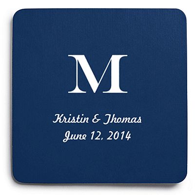 Deluxe Personalized Wedding Coasters - Classic Monogram