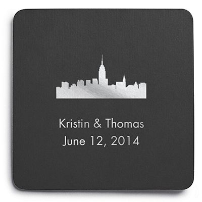Deluxe Personalized Wedding Coasters - New York