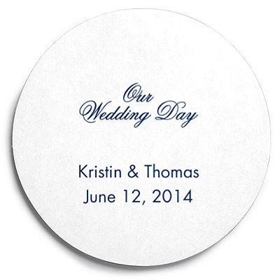 Deluxe Personalized Wedding Coasters - Our Wedding Day