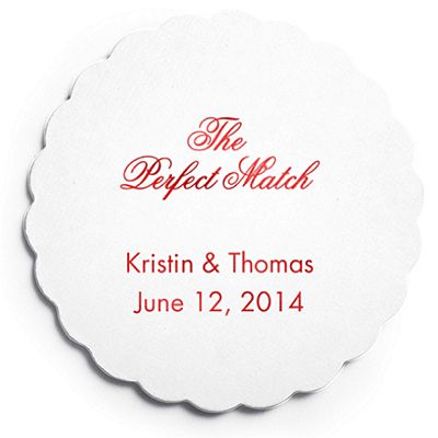 Deluxe Personalized Wedding Coasters - The Perfect Match - Classic