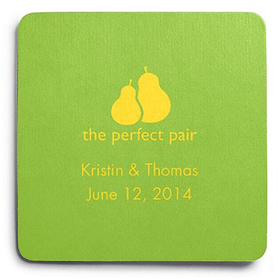 Deluxe Personalized Wedding Coasters - The Perfect Pair