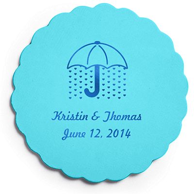 Deluxe Personalized Wedding Coasters - Bridal Shower
