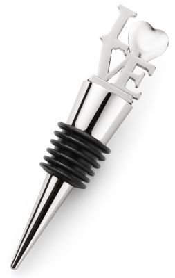LOVE Chrome Bottle Stopper Favor