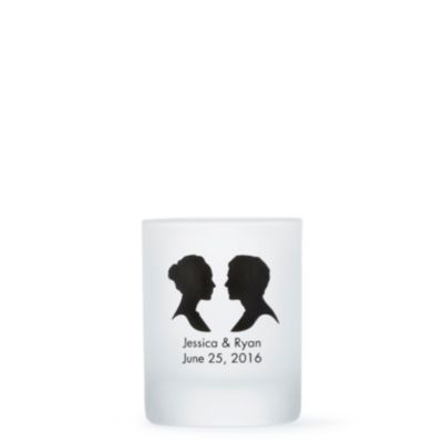Personalized Frosted Votive Candle Holder