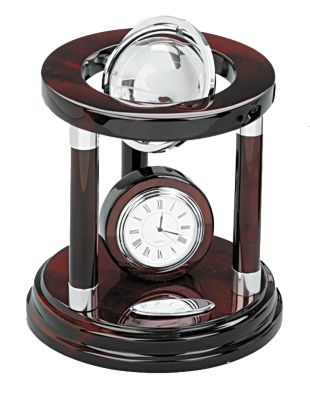 Crystal Globe and Clock