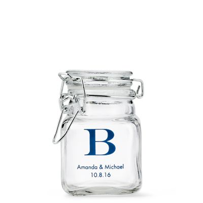 Personalized Glass Jar Favor Holder