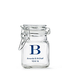 personalized glass jar favor holder