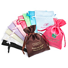 personalized satin favor bags