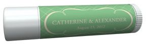 Personalized Lip Balm Tube Favors - Argyle (Mint)