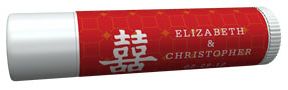 Personalized Lip Balm Tube Favors - Double Happiness
