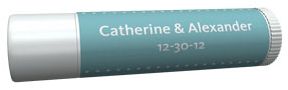 Personalized Lip Balm Tube Favors - Pin Dot (Blue)