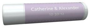 Personalized Lip Balm Tube Favors - Pin Dot (Lavender)