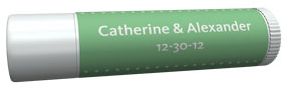 Personalized Lip Balm Tube Favors - Pin Dot (Mint)