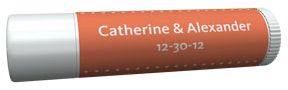 Personalized Lip Balm Tube Favors - Pin Dot (Melon)