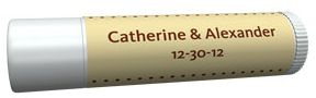 Personalized Lip Balm Tube Favors - Pin Dot (Yellow)