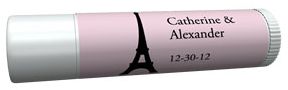 Personalized Lip Balm Tube Favors - Paris