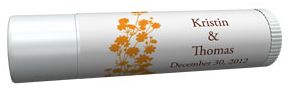Personalized Lip Balm Tube Favors - Foliage (Orange)