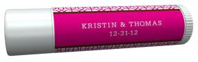 Personalized Lip Balm Tube Favors - Modern (Pink)