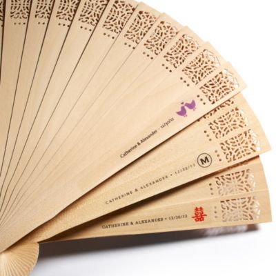 Sandalwood Fan with Personalized Label