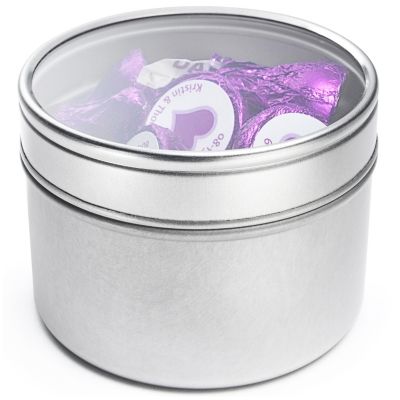 Large Clear Top Favor Tin