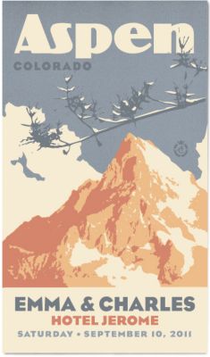 personalized save the date magnets - mountain