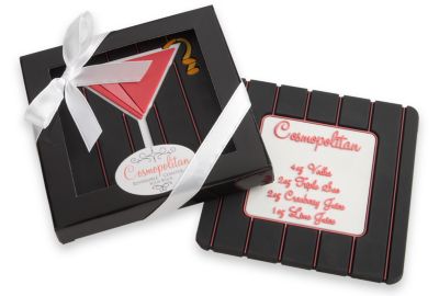 Oh, So Cosmopolitan Reversible Recipe Coaster