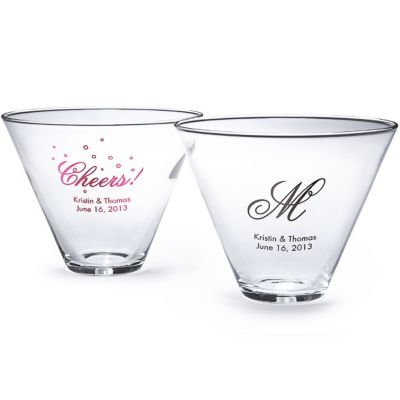 Personalized Stemless Martini Glass