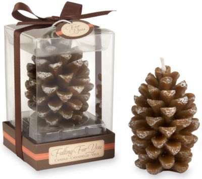 Falling for You Scented Pine Cone Candle Favors