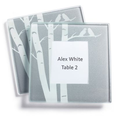 Lovebirds Photo Glass Coaster Favors