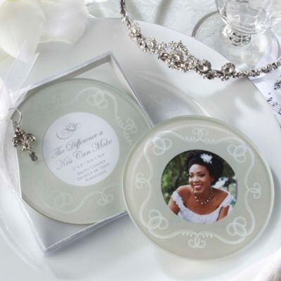 The Difference a Kiss Can Make Frosted Glass Photo Coasters