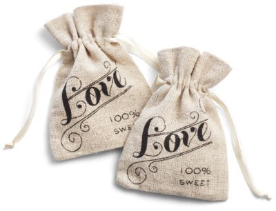 Linen Love Favor Bag