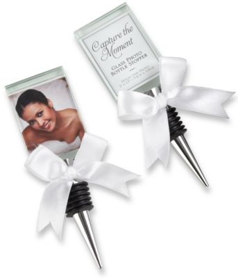 Glass Photo Holder Bottle Stopper